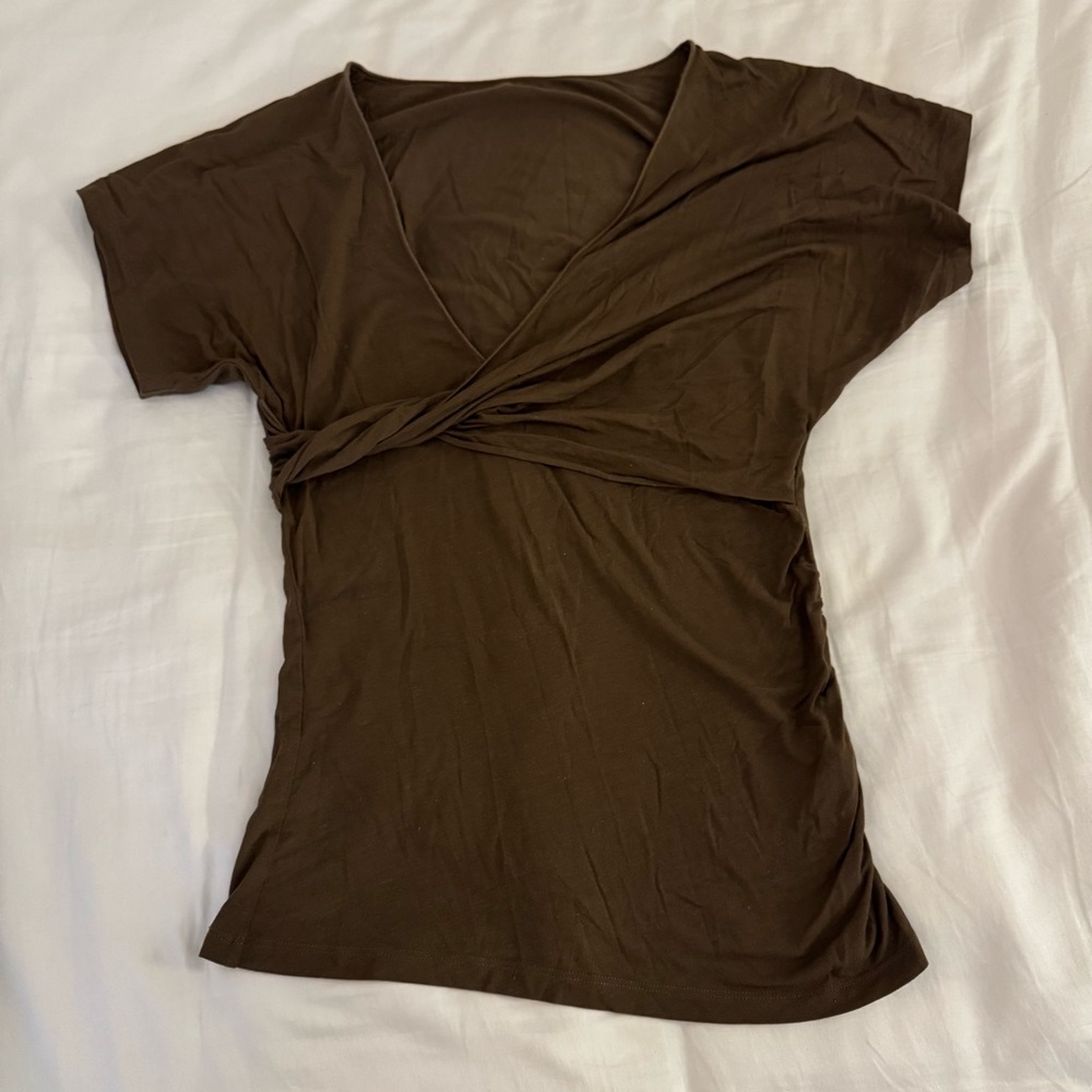 Paloma Wool Brown Short Sleeve Top